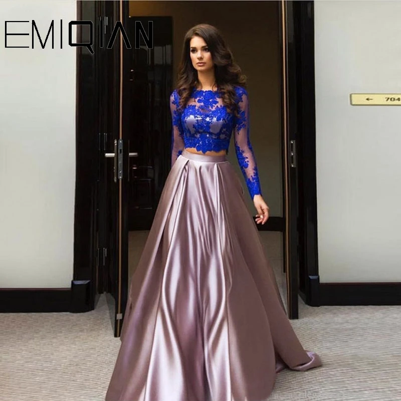 

Two Pieces Prom Dress Maxi Gown A-line Pleated Zipper High Waist Chic Prom Event Party Dress Long Custom Made Evening Dress