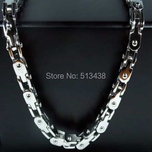 5mm 22'' Fashion Bike Bicycle Link Chain Necklace Stainless Steel For Women Menin Chain