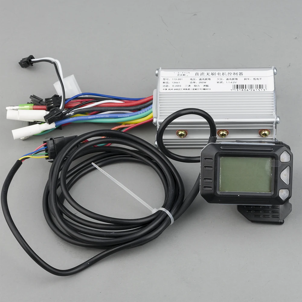 Top Electric bike accessories 250W 350w 24V 36V 48V DC Mode e scooter Brushless Motor Controller with LCD for ebike 1