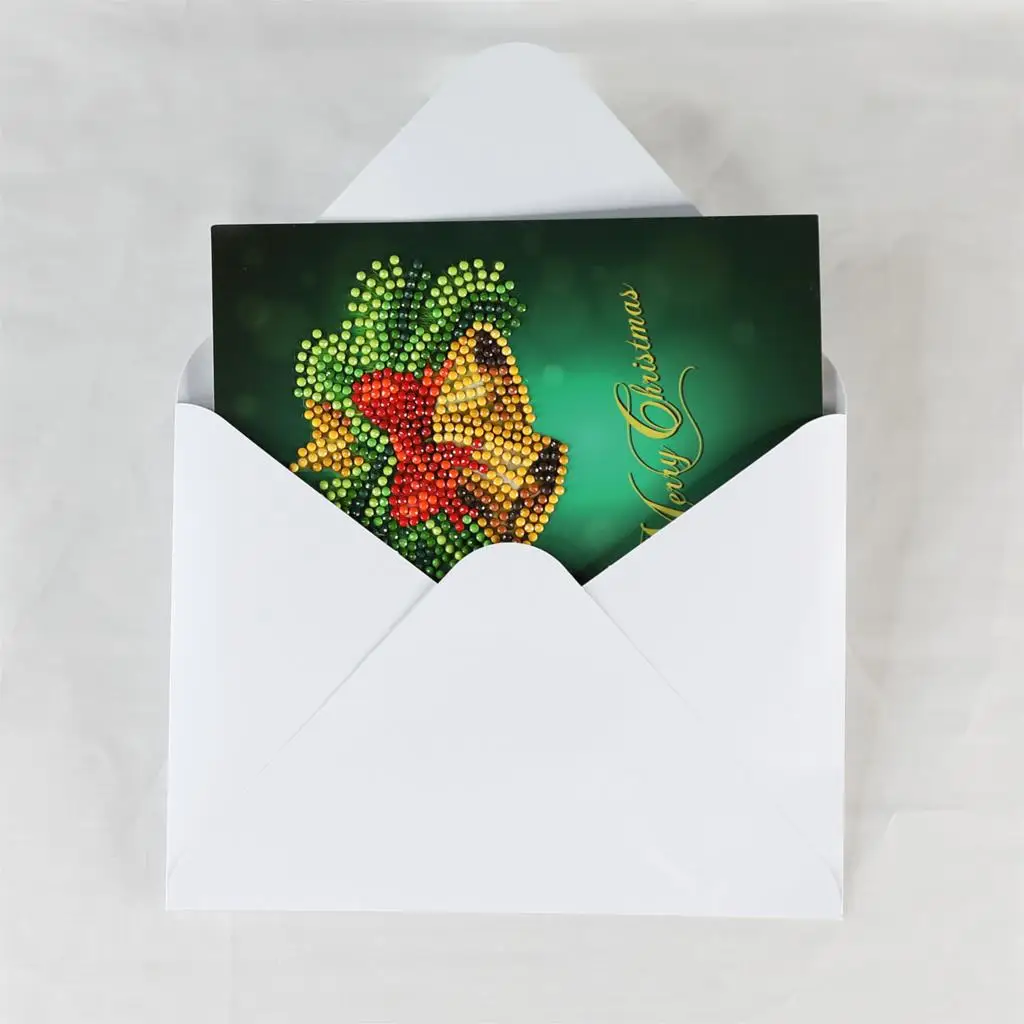 Алмазная картина мультфильм Мини Санта Клаус Счастливого Рождества бумажные поздравительные открытки на крафт-бумаге DIY детский фестиваль поздравительные открытки