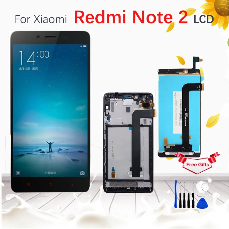 

5.5"For Xiaomi Redmi Note 2 / Note 2 Pro Prime LCD Display Touch Screen Digitizer Assembly With Frame For Xiaomi Redmi Note 2