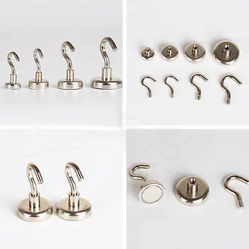 

Strong Mini Magnetic Circular Hook Hanger Magnets Linked Kitchen Wall Hold