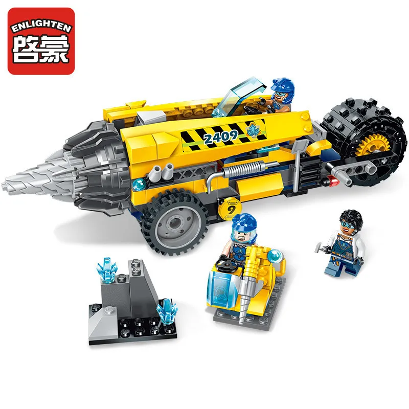 

Plastic Building Block 2409 Engineering Spar Team Crack Land Drill Dragon Children Toys Gift Building Block Generation Hair