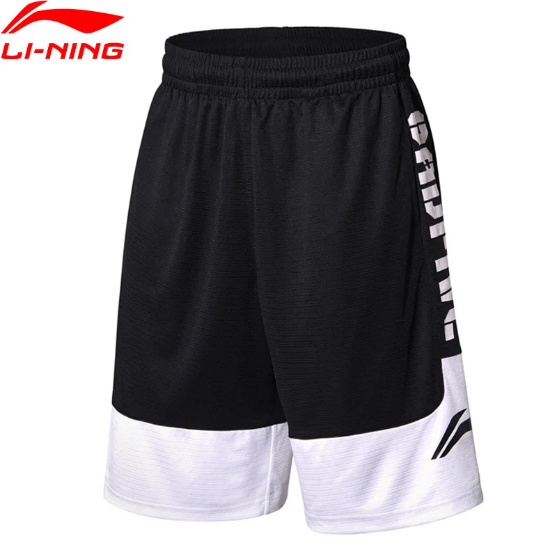Li-Ning мужские шорты BAD FIVE для соревнований по баскетболу, свободные, удобные, дышащие, спортивные шорты AAPN041 CAMJ18