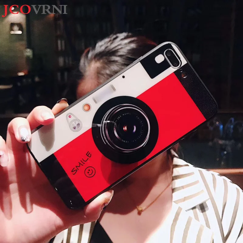 

JCOVRNI The latest camera case for iPhone 7 8 Plus 6 6s 6plus 6s plus X stand for separation of bright surface back cover