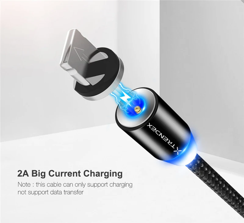 1 м 2 м Магнитный Micro usb type C разъем зарядный кабель шнур для iPhone XS Max 8 Plus для samsung Galaxy S10 E для OnePlus 7 Pro