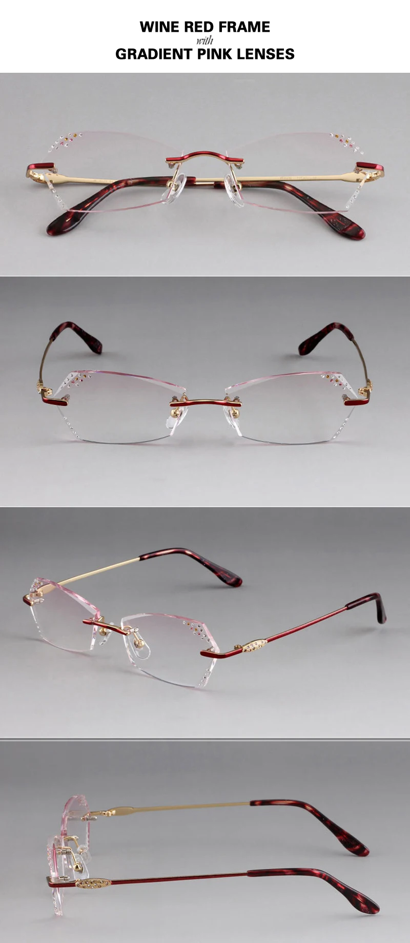 Чашма очки диоптрий женские очки оправа без оправы очки для глаз kacamata титановые ringan wanita oculos de grau feminino armacao