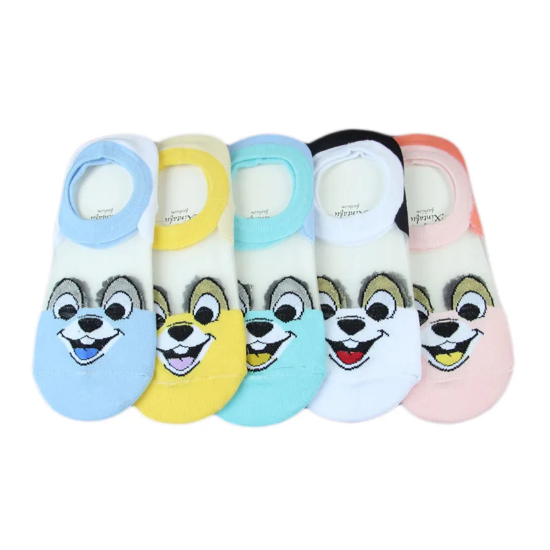 

Summer Sock Slippers Women Invisible Boat Socks Non-slip Dog Cute Girls Cotton Cartoon Cool Comfortable Breathable Thin New