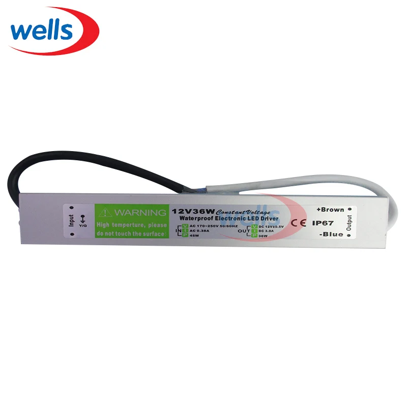 DC водонепроницаемый 36W 12V Электронный Светодиодный драйвер|led strip driver|led driver