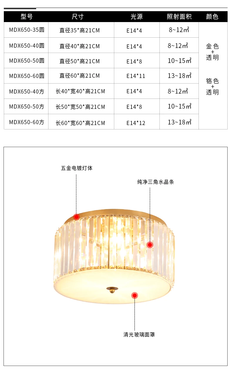 Светодиодный E14 современный кристалл потолочный светильник с Стекло для Гостиная потолочные лампы для спальни