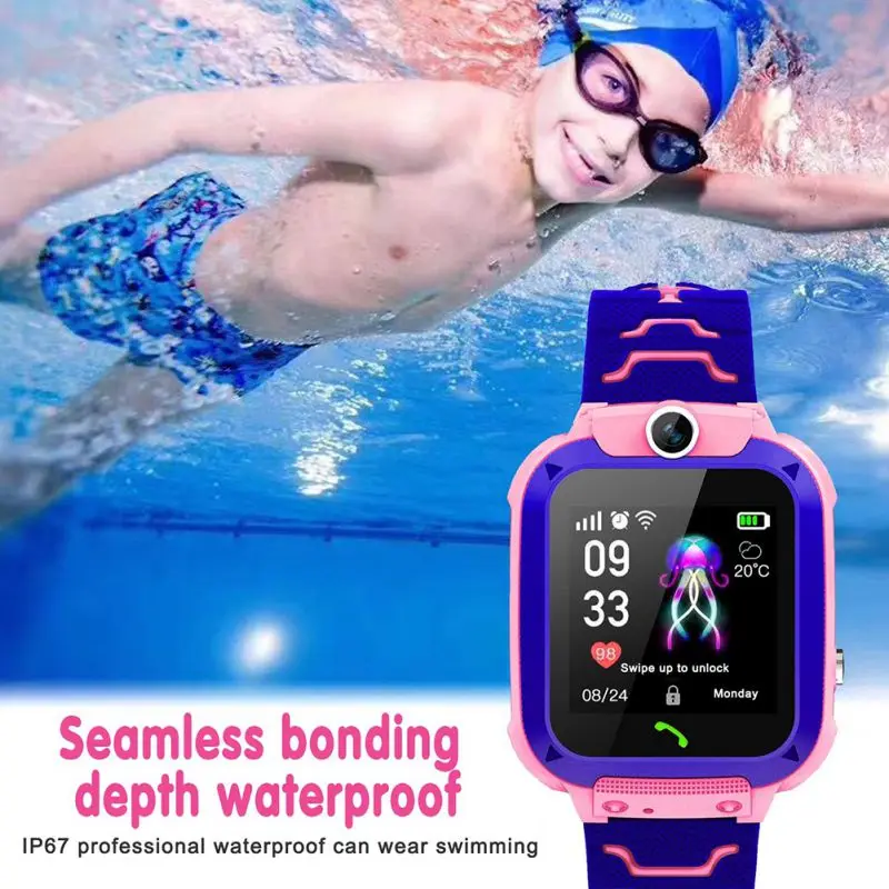 Детские тренажеры смарт-водонепроницаемые часы SOS позиционирование слежения язык домофон удаленный спортивные часы для бега