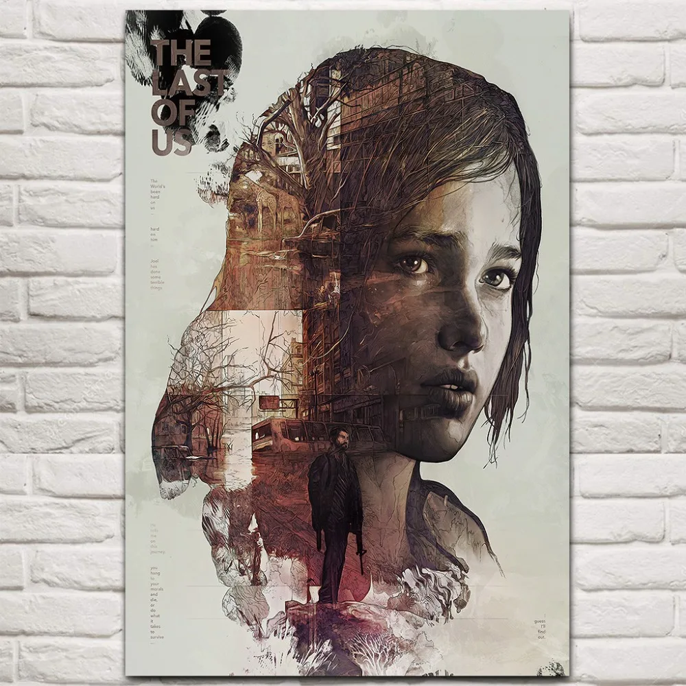 

NUOMEGE The Last of Us Silk Fabric Wall Poster Print Zombie Survival Horror Action TV Game Pictures 12x18 20x30 24x36 inches