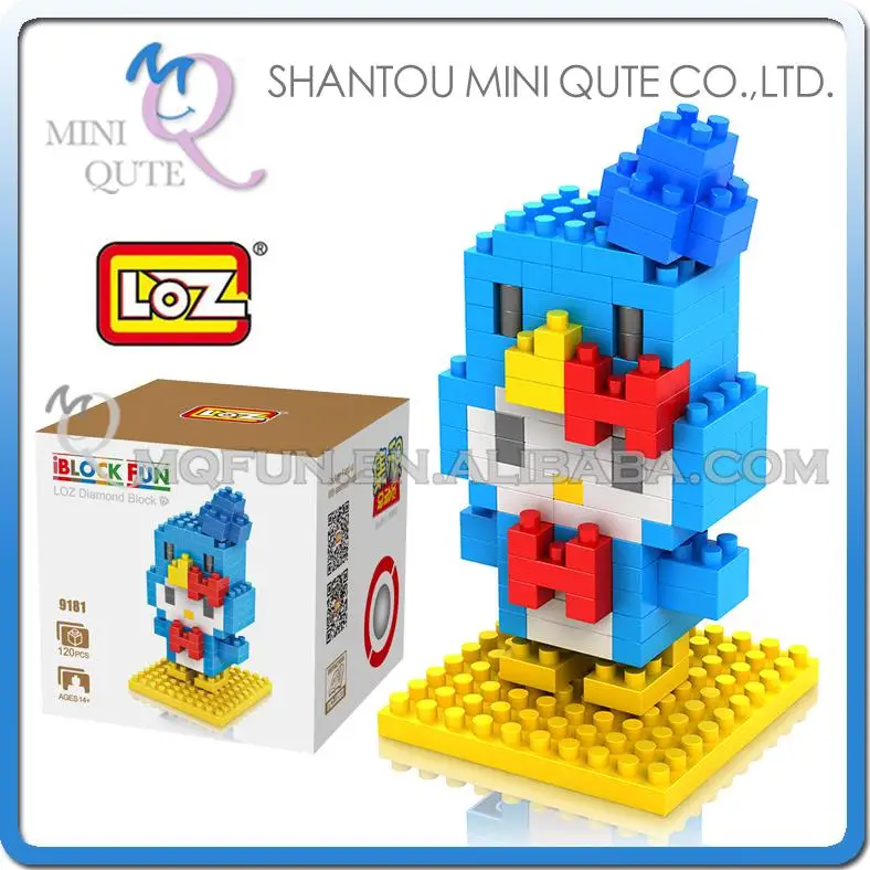 128pcs/lot Mini Qute hello kitty Blue Penguin loz diamond nano block plastic cube building blocks bricks educational toy NO.9181 | Игрушки и