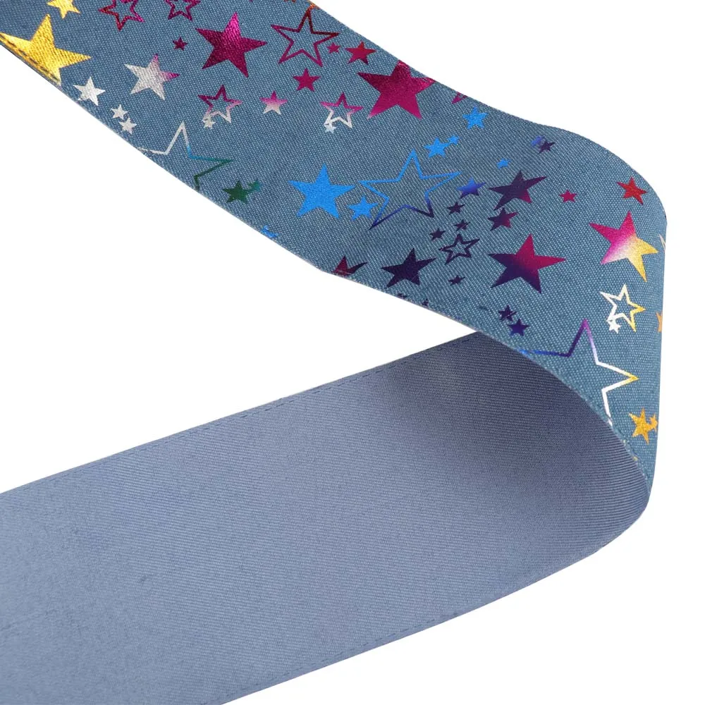 2Y/lot3'' 75 мм джинсовая лента с принтом звезд ткань праздничные украшения материалы для ткани детские постельные принадлежности подарки упаковка Warrping