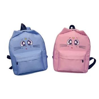 

1Pcs for Teenagers Hot Cat Ear Women Bag 2017 Canvas Backpacks Cartoon School Bags Backpack