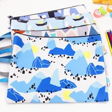 1 шт. корейские канцелярские сумки на молнии и Zephyr серии чехлы на молнии модный PU Многофункциональный Органайзер