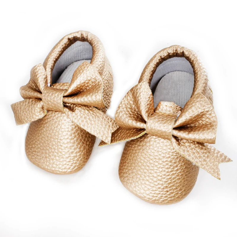 

Newborn Baby Moccasins Baby Boy Girl Bowknot Soft Sole Tassels PU Leather Dress Shoes First Walker Toddler Crib Shoes