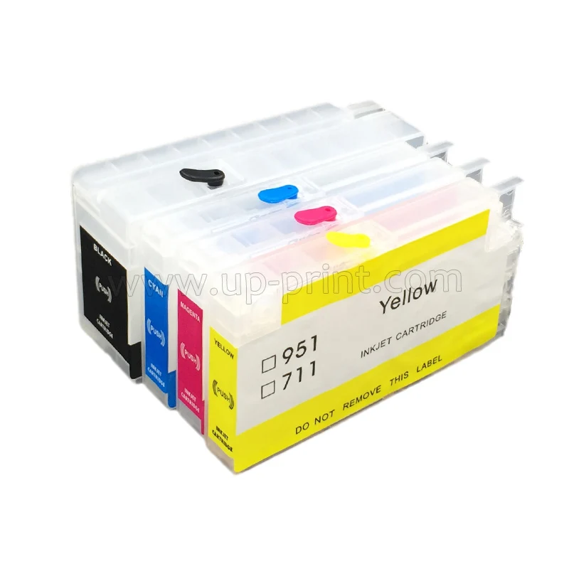 

UP For hp8610 8620 8640 8680 8615 8100 8600 For HP950 951 refillable ink cartridges with chip show ink level
