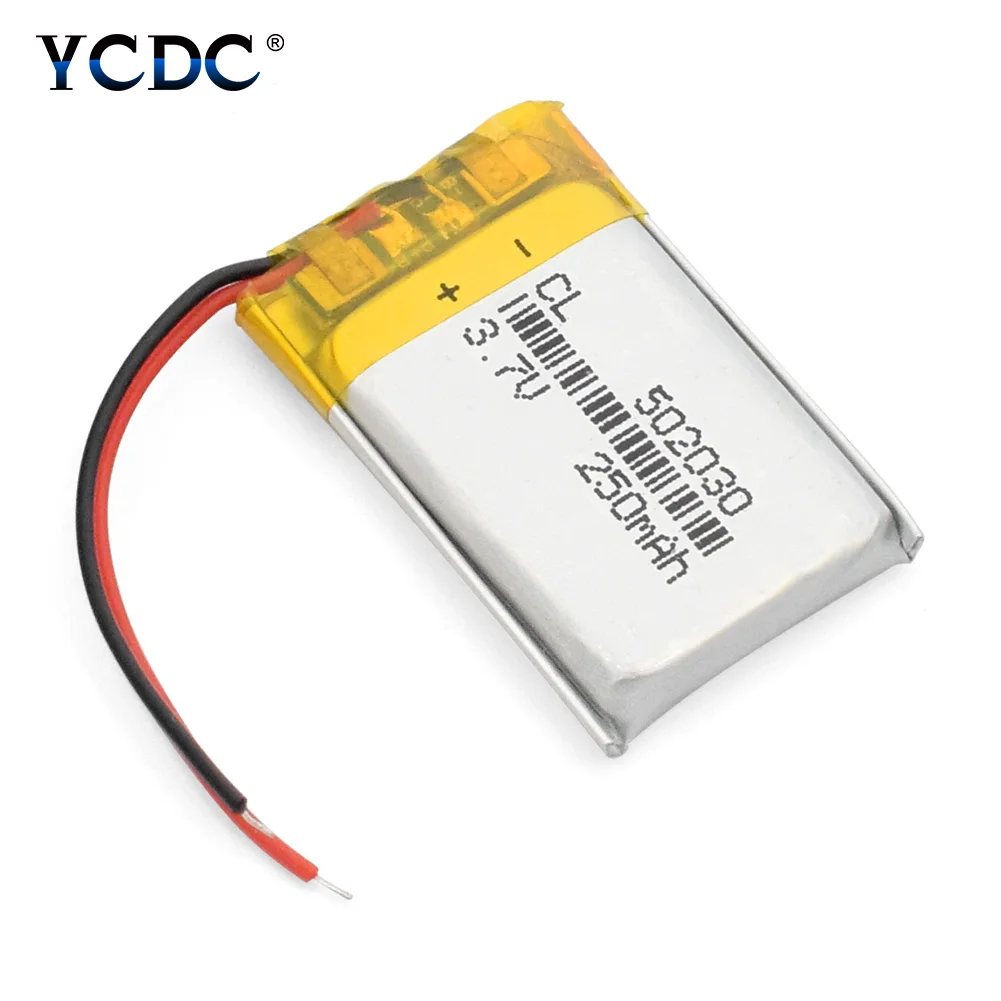 YCDC 502030 Мини литиевая батарея 3,7 v 250mah для Gps Mp3 Смарт-часы Psp рекордер