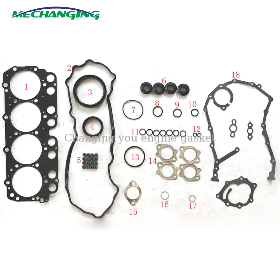 Complete Engine Gasket Set For Toyota Coaster Bus 14B 3661cc - OEM 04111-56060, 51012600 Full Overhaul Kit