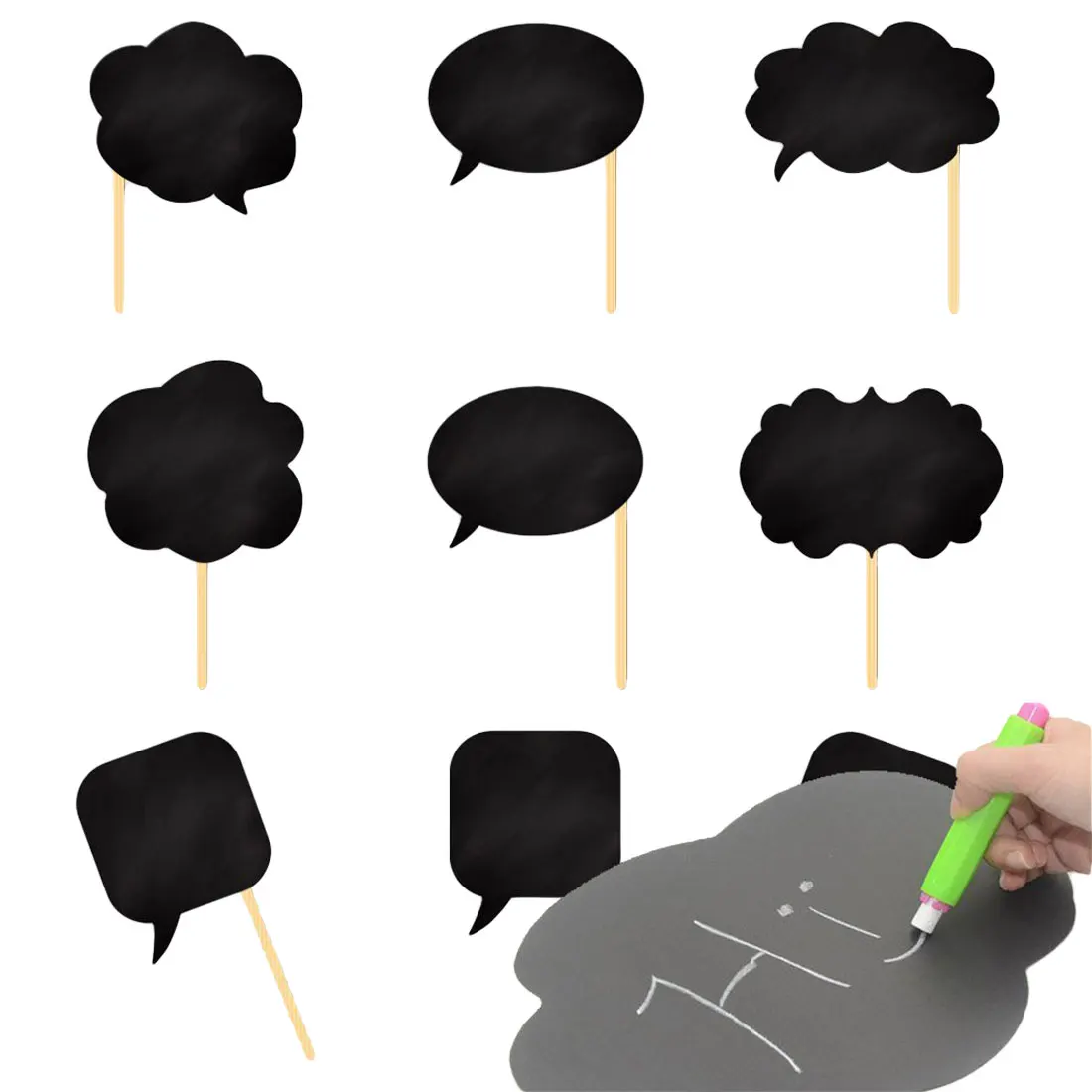 

Hot black cards + sticks +glue Mr Mrs Photo Booth Props Love DIY Photography Wedding Decoration Photo Booth Party photobooth