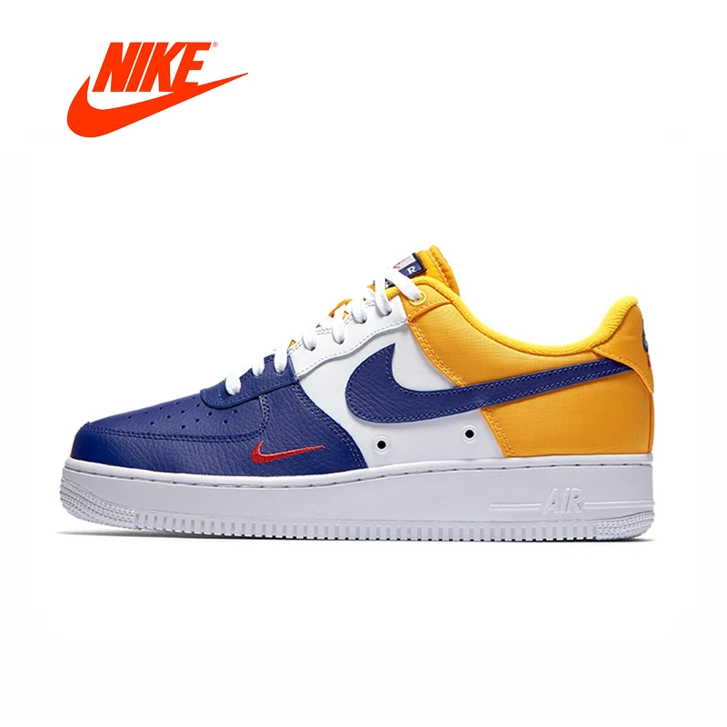 Original New Arrival Official NIKE AIR FORCE 1 07 LV8 AF1 Stitching Small Hook Skateboarding Men'sShoes comfortable Outdoor