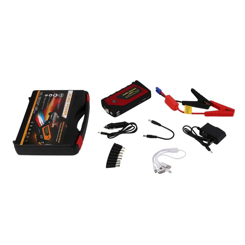 new 12V 136000mah Multi-Function 1set Car Charger Battery Jump Starter 4USB LED Light Auto Emergency Mobile Power Bank Tool Kit
