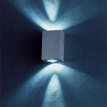 Затемнения/не 2 Вт светодиодный настенный светильник прямоугольник вверх/Подпушка лампа Кофе магазин отеля Гостиная столовой