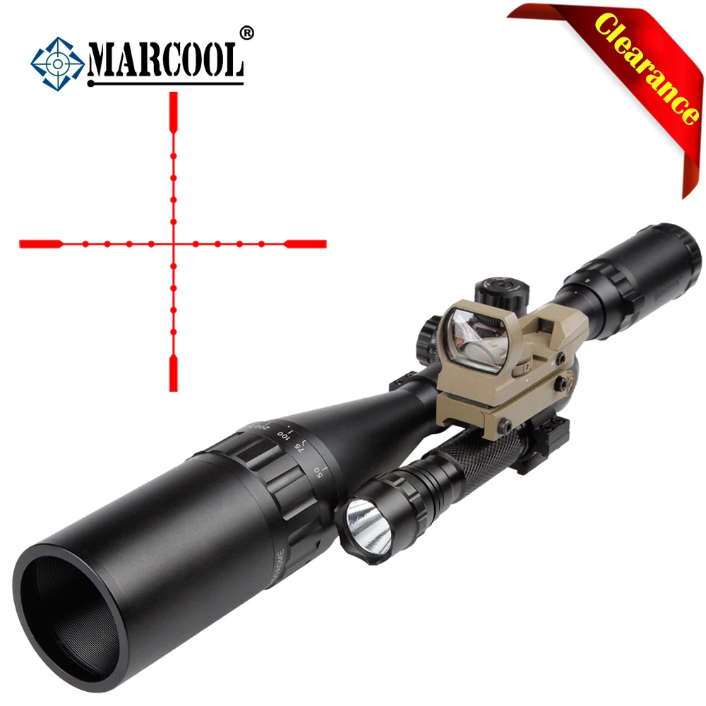 Marcool EST 4 16X50 AOIRGBL para rifle Red Dot Airsoft Air Rifle