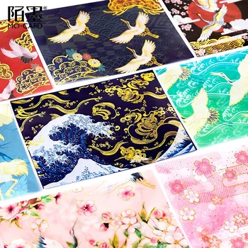 

3pcs/pack Retro Divine Gold Pattern Crane Gilding Translucent Envelope Message Card Letter Stationary Storage Paper Gift 15*11cm