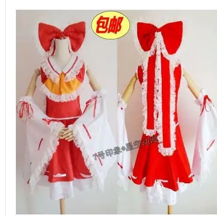 Костюм для косплея из аниме Проект Touhou платье Hakurei Reimu Lolita костюм на Хэллоуин