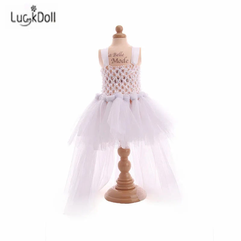 LUCKDOLL ручной работы модные новые летние 8-Цвет газовое платье костюм для детей от 18-дюймовые куклы и 43 см для ухода за ребенком для мам кукла аксессуары для игрушечной куклы - Цвет: n1735