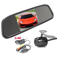 4.3 Pulgadas TFT de Pantalla Del Coche Espejo Retrovisor con cámara Inalámbrica