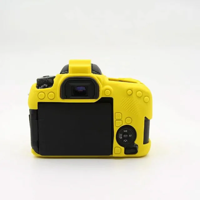 Soft Silicone DSLR Camera Bag Protective Body Cover For Canon EOS 77D Camera Rubber Cover Battery Openning-8