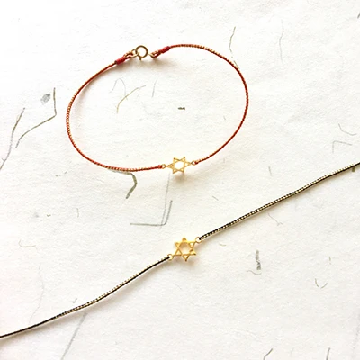 

24K Goud Mevrouw Armband Ster Symbool 18K Gouden Staart Gesp Handgeweven Rode Touw-Frosted Glad Pols 13-20cm