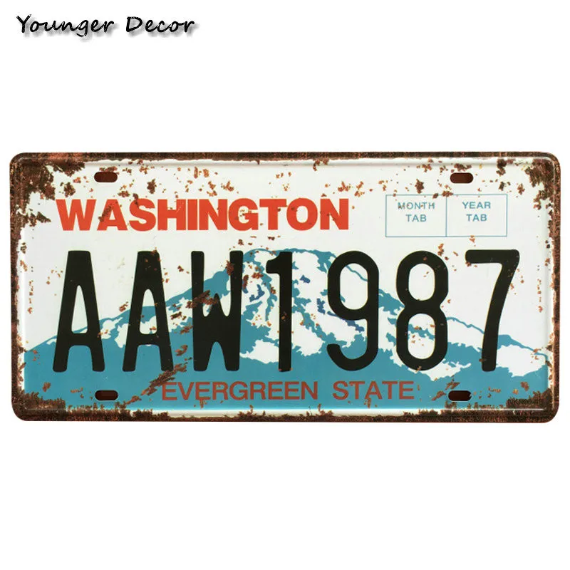 California Massachusetts номерной знак для автомобиля Taxas Oregon Alabama металлическая дверная табличка настенный Декор для дома кафе бар украшение YA005 - Цвет: SKU0050