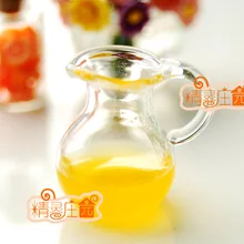 Милый мини кукольный домик миниатюрные куколные столовые принадлежности кукольный домик апельсиновый сок