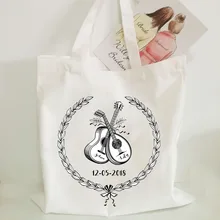 30 шт./партия на заказ белый бежевый холст сумка 50th 60th юбилейный сувенир день рождения сувениры Свадебный подарок