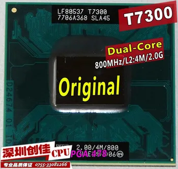Free Shipping for intel CPU laptop Core 2 Duo T7300 CPU 4M Socket 479 Cache/2.0GHz/800/Dual-Core Laptop processor support 965
