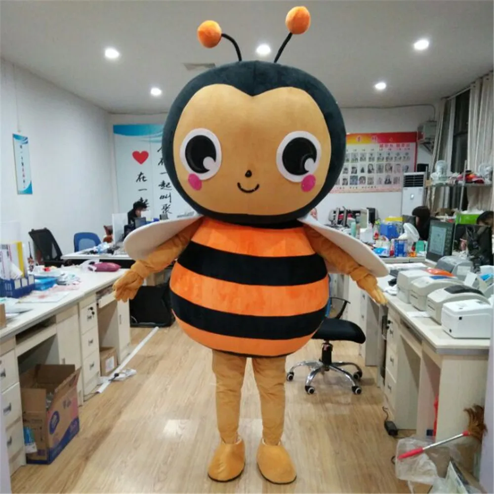 character Maya bee mascot costume hot sale all kinds of bee costumes Christmas Party Suit costume mascotte adulte fancy gifts - Color: AS SHWON