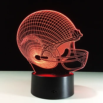 

Newest Style Bluetooth Speaker Music Player with American Football Rugby 3D Stereo Vision Night Light Bedroom Bedside Nightlight