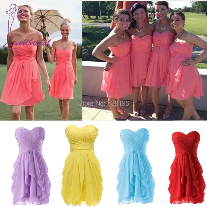 2015-Romantic-Coral-Colored-Bridesmaid-Dress-Short-Chiffon-Knee-Length-Dress-Wedding-Party-Dress-Real-robe.jpg
