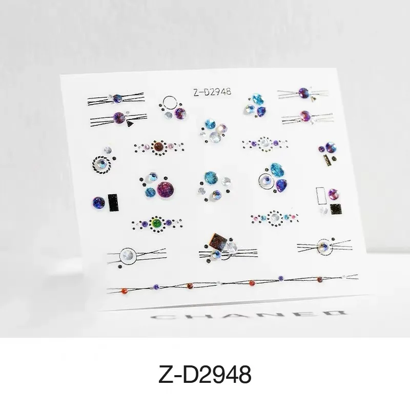 Новейшая Z-D2930 трехмерная Алмазная 3d наклейка для дизайна ногтей штамповка экспорт из Японии Дизайн Стразы украшения - Цвет: Z-D2948