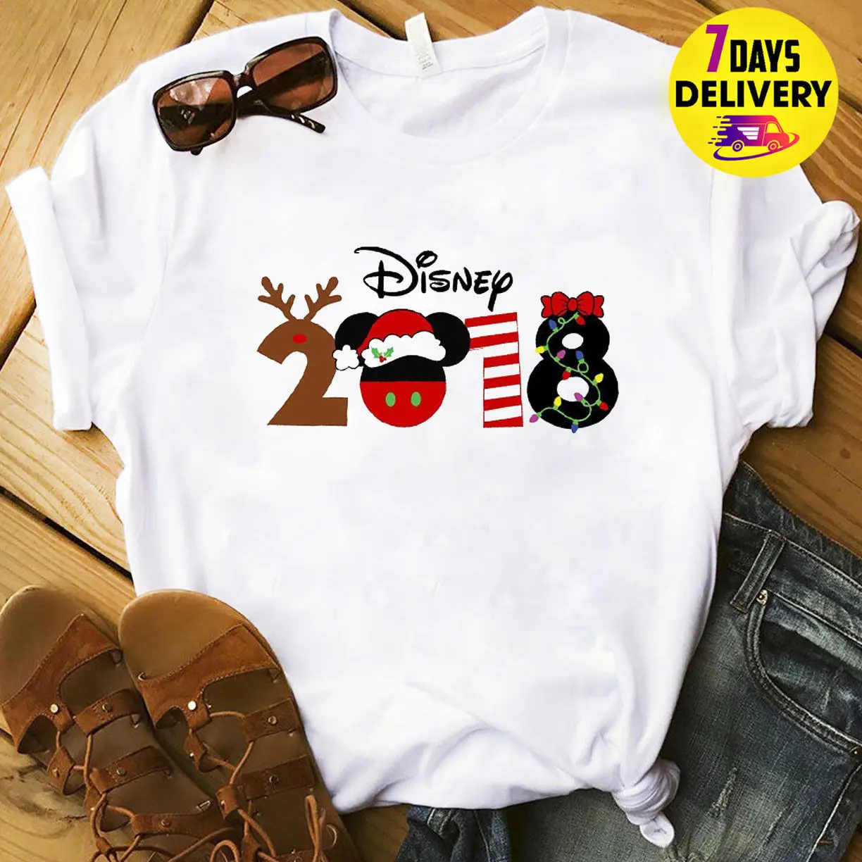 

Christmas Matching Family Shirt - Xmas Disney Family T Shirt White Size S-3XL