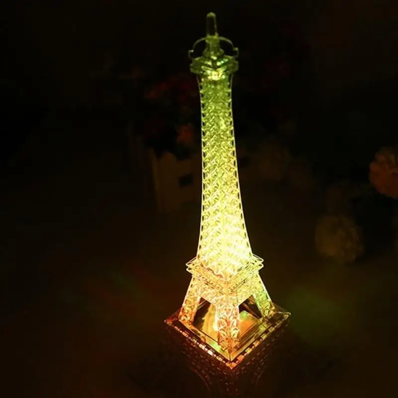 Красочный 3D светильник светодиодный ночник Эйфелева башня 3D иллюзия ночник настольная лампа Домашний Светильник ing