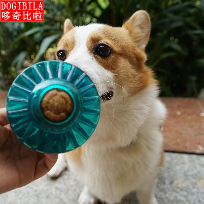 Pet food leakage toy puppy Labrador border husbandry intelligence bite grinding stick bite rubber ball cleaning flying discs