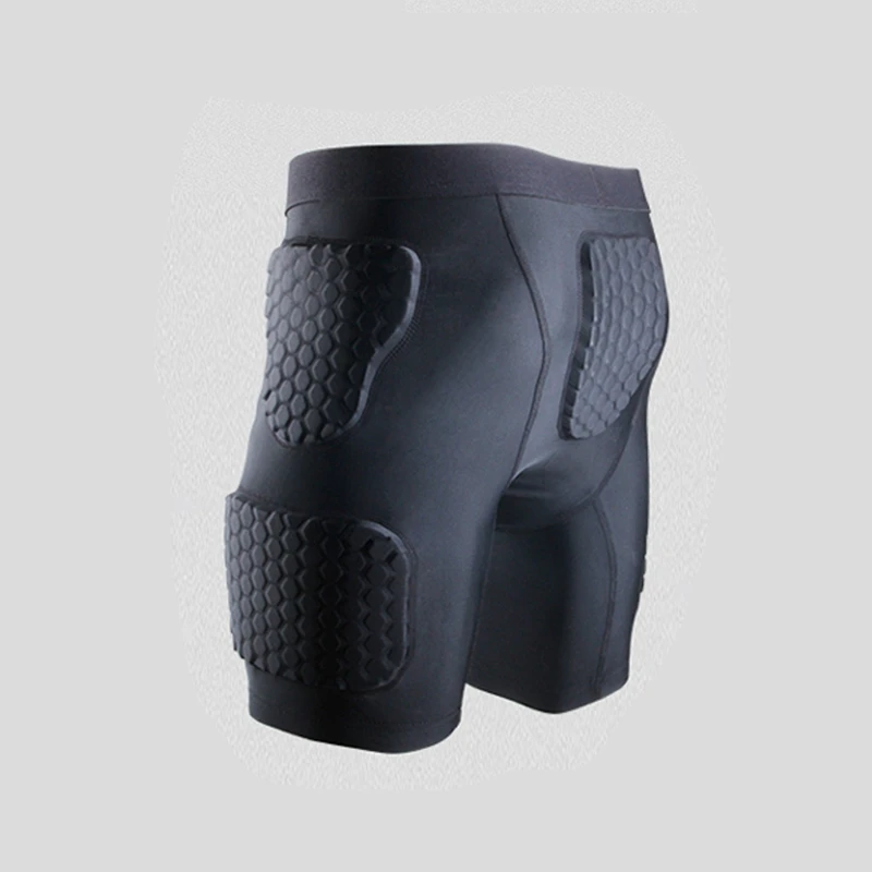 

Men Padded Compression Shorts Hip And Thigh Protector Pants Basketball Ice Skating Soccer Riding Protective Shorts