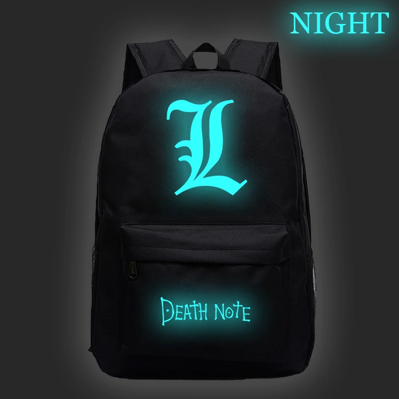 Лидер продаж Death Note световой школьный рюкзак L новый шаблон Ноутбук Рюкзак Для