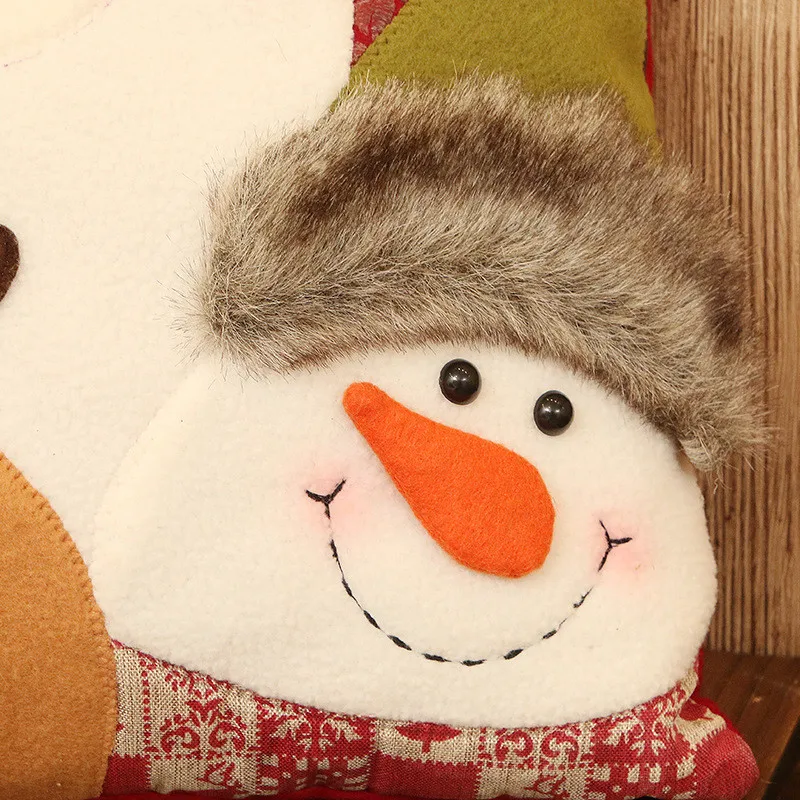 Рождественская подушка Снеговик-подушка декор комнаты рождественские украшения для дома год Рождество День рождения подарок для пары 35X35 см