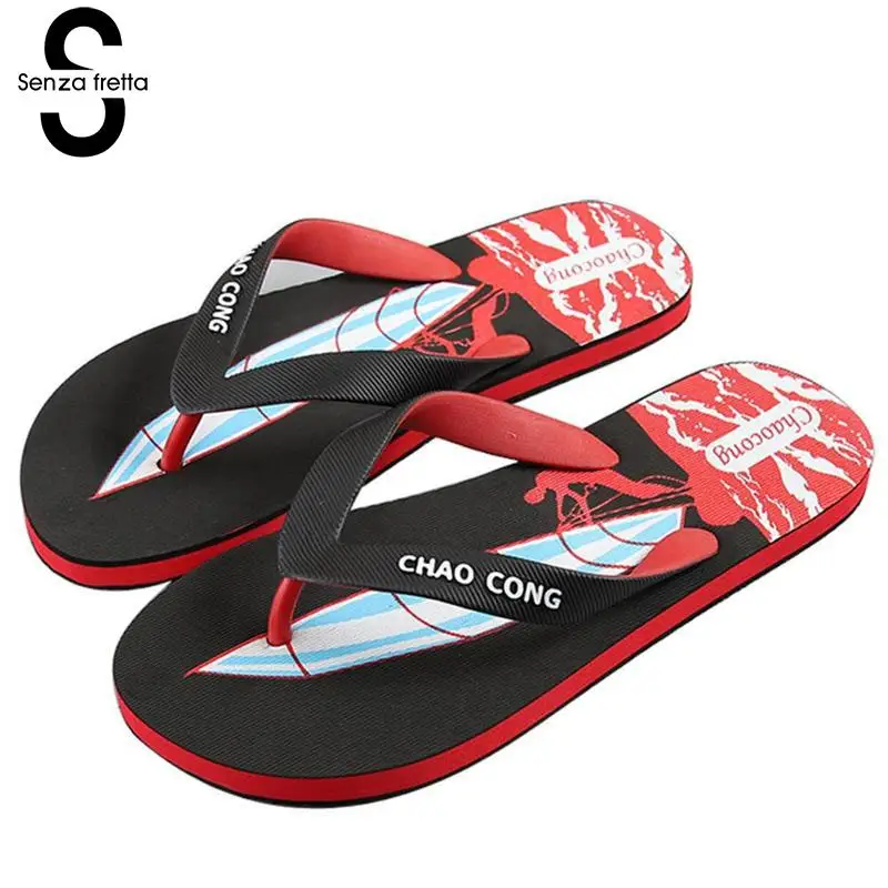 Senza Fretta Summer Men Slippers Flip Flops Outdoor Men Flip-flops Cartoon Pattern Flip Flops Beach Men Shoes Slippers Plus Size Senza Fretta Summer Men Slippers Flip Flops Outdoor Men Flip-flops Cartoon Pattern Flip Flops Beach Men Shoes Slippers Plus Size